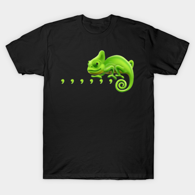 comma chameleon t shirt